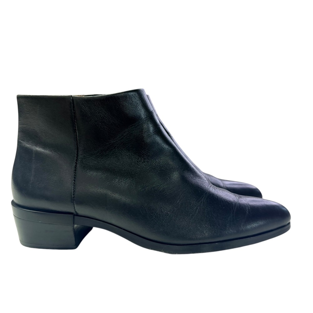 Coach Montana Black Leather Ankle Boots Minimalist Classic Quiet Luxury Y2K 6.5